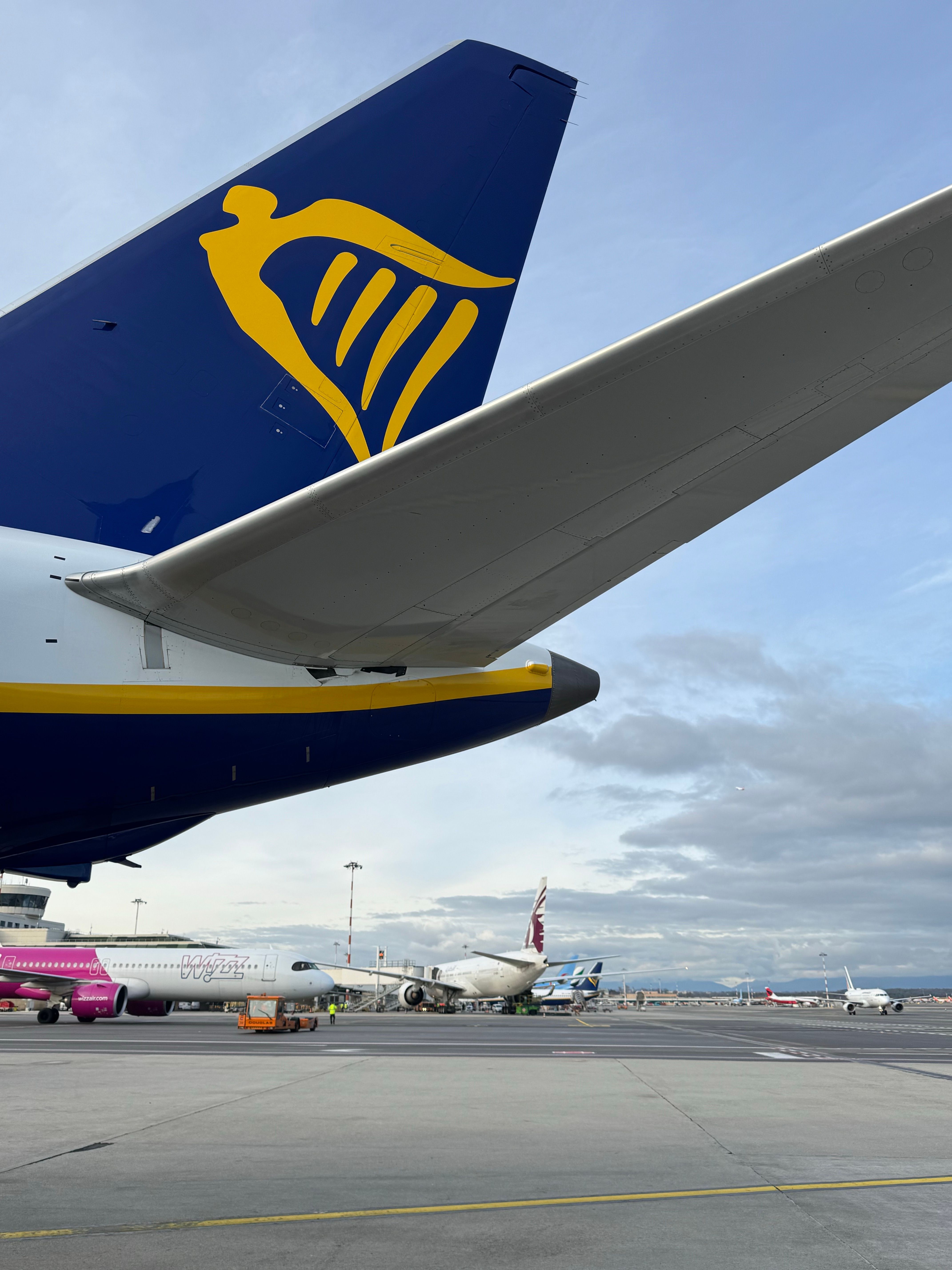 Gratuit Fotografie cu coada unui avion într-un aeroport cu mai multe avioane în vedere, cadru european. Fotografie de stoc