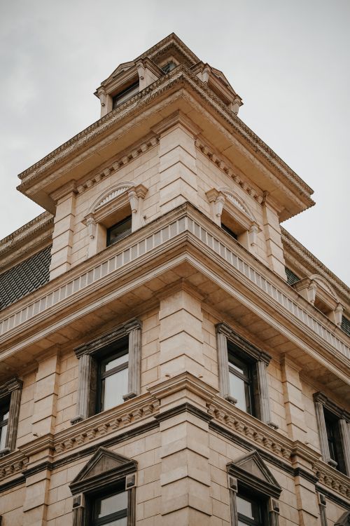 Free Elegant corner view of a historic building in Batumi, showcasing classic architectural details. Stock Photo