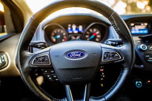 Free Black Ford Car Steering Wheel Stock Photo