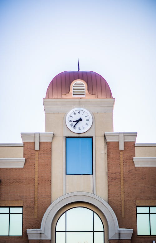 Free Photo of Clock on Concrete Building Stock Photo