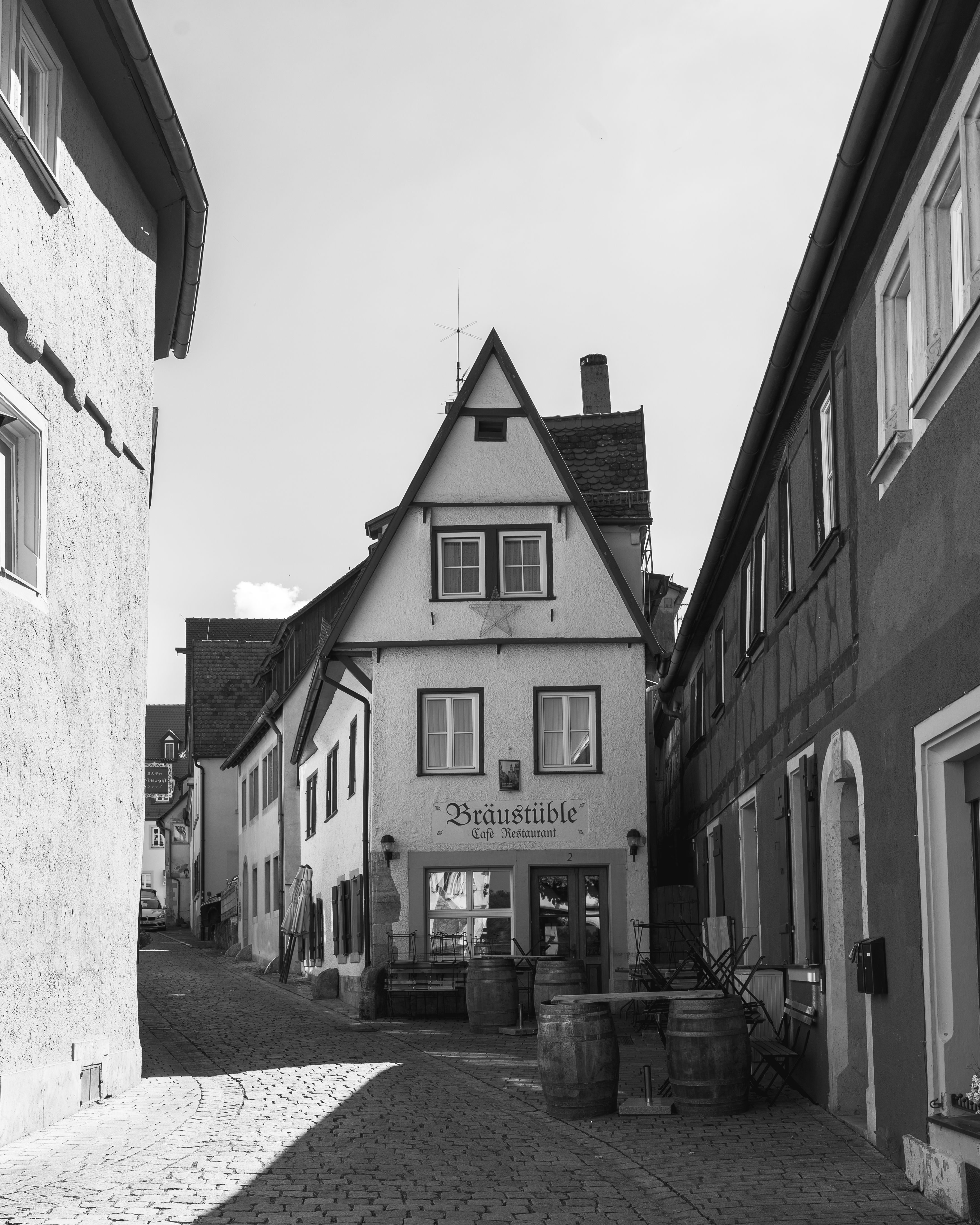Charming Black and White Street in Germany · Free Stock Photo