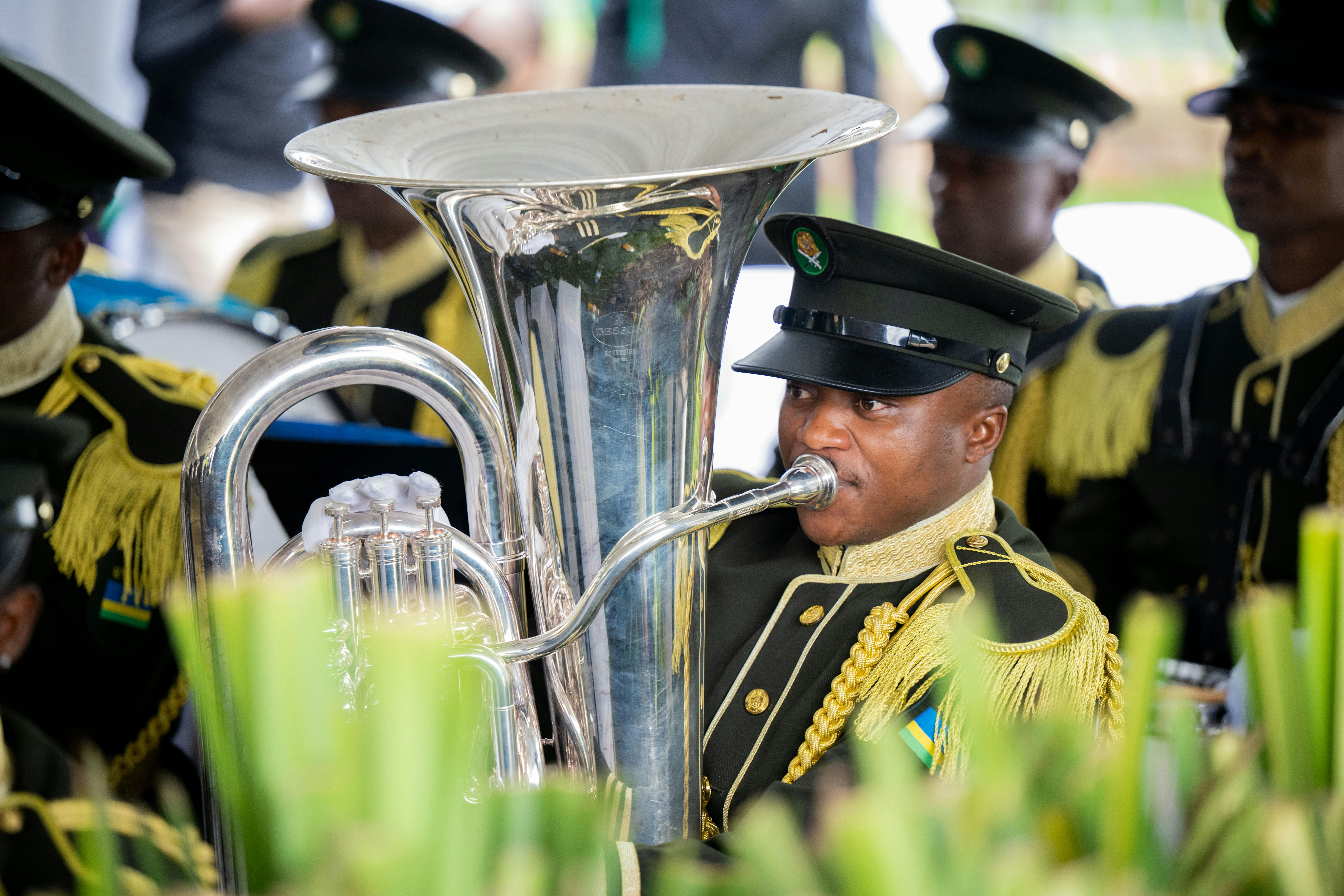 Ceremonial Band Performance at Outdoor Event · Free Stock Photo