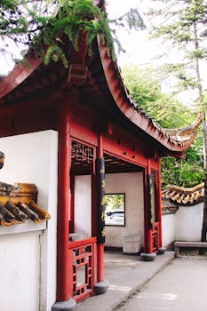 Explore Sino-Russian fusion with traditional Chinese architecture in a St. Petersburg garden.