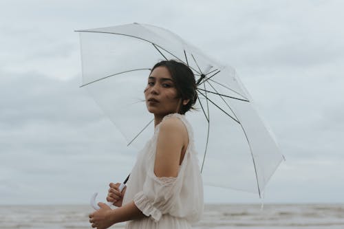 Free Photo Of Woman Holding Umbrella Stock Photo