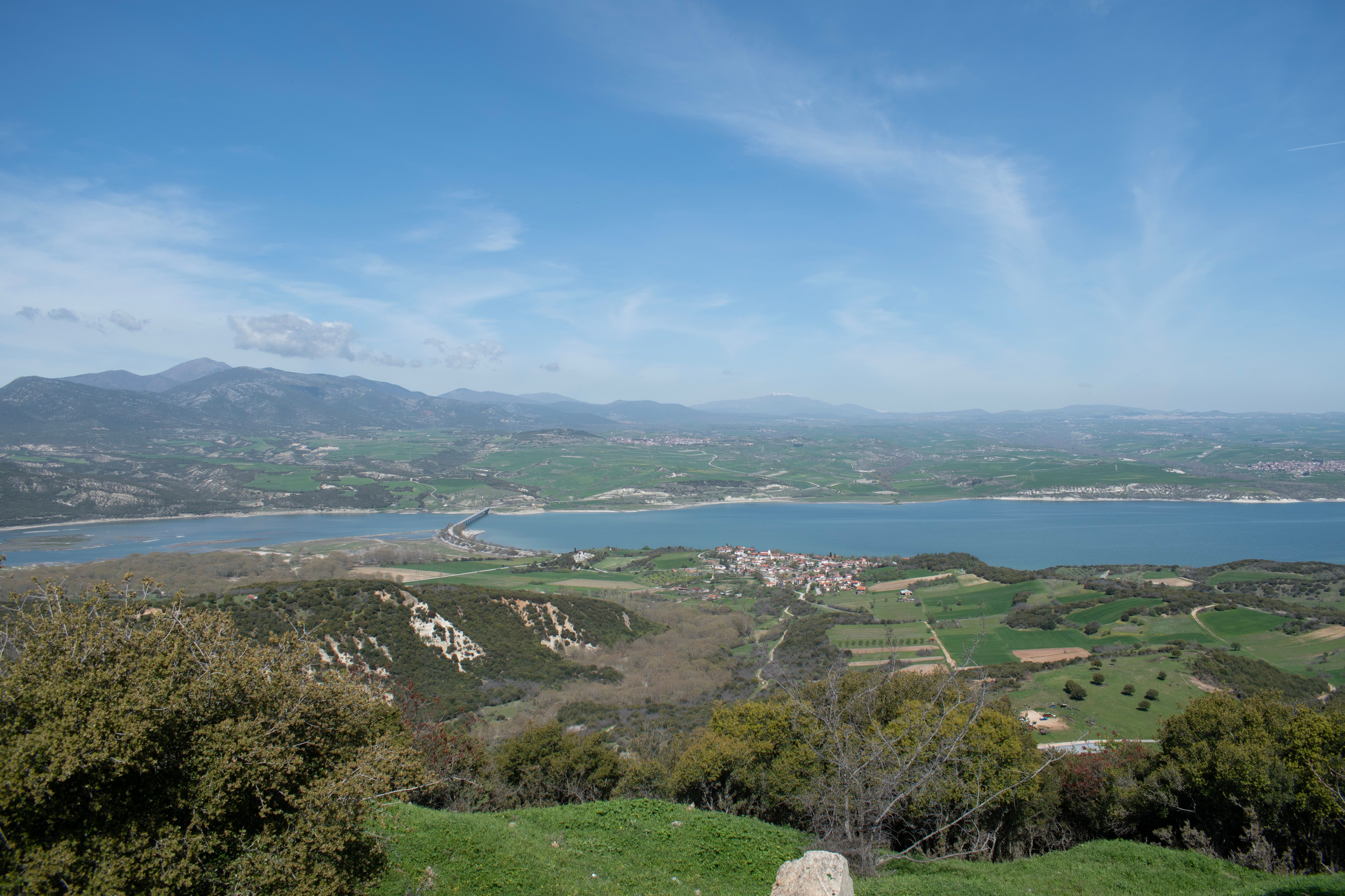 Scenic View of Lake and Village in Aiani, Greece · Free Stock Photo