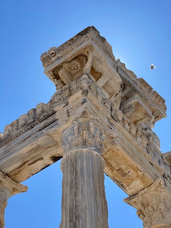 Ancient Temple Ruins with Clear Blue Sky · Free Stock Photo