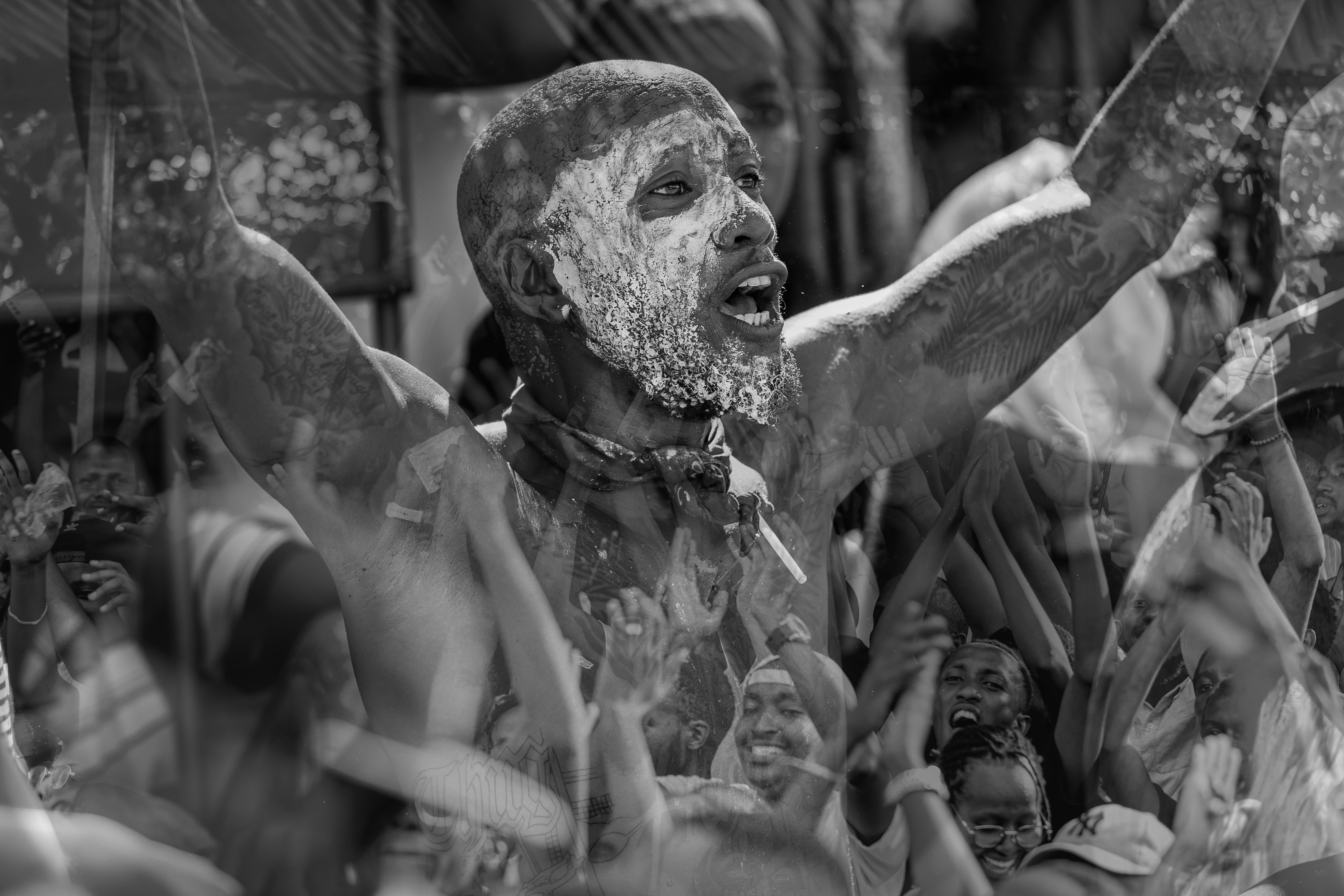 Dynamic Black and White Festival Celebration · Free Stock Photo