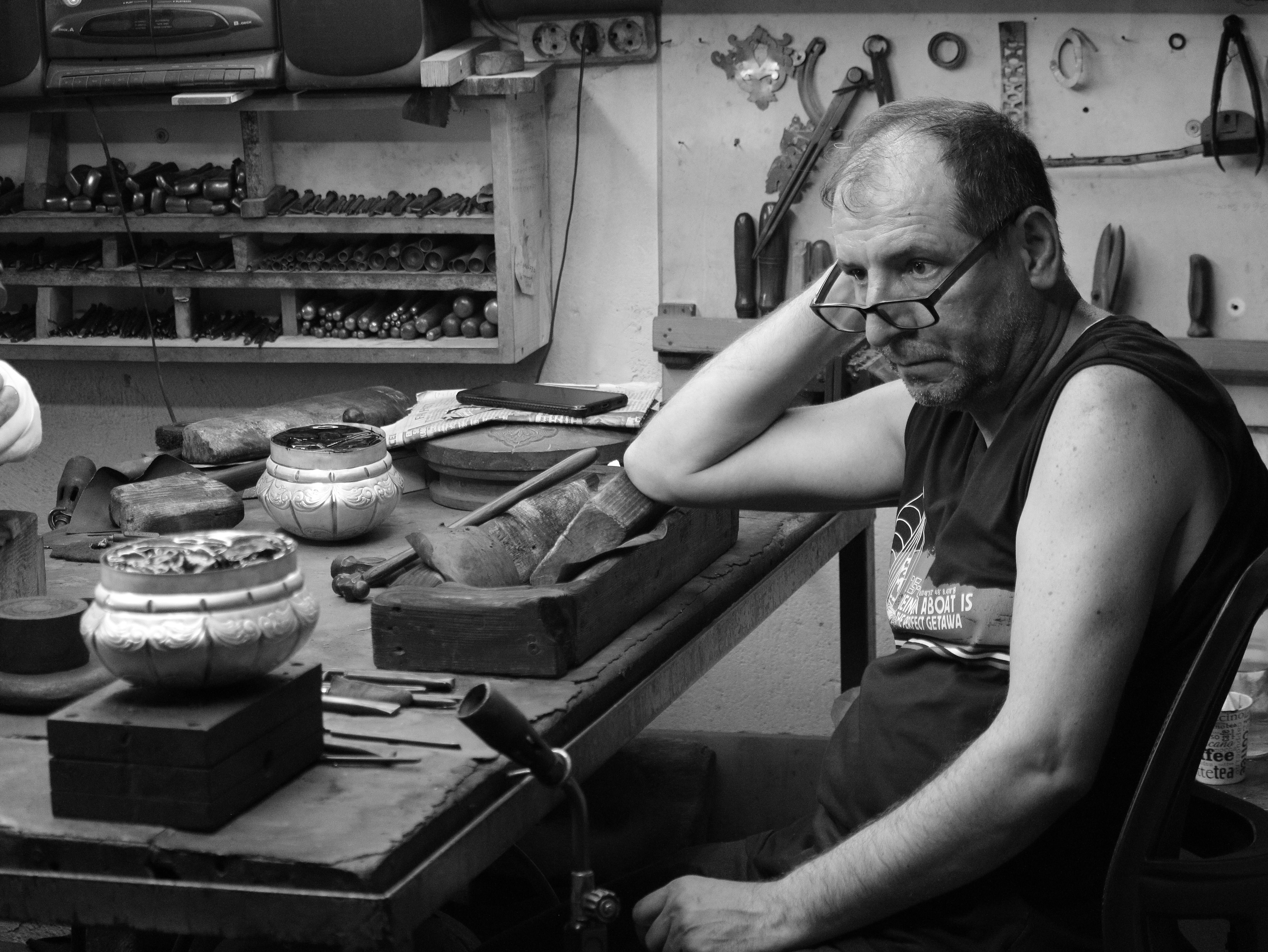 workshop bench tools organized