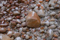 Pebble Beach with Snowy Rocks in California