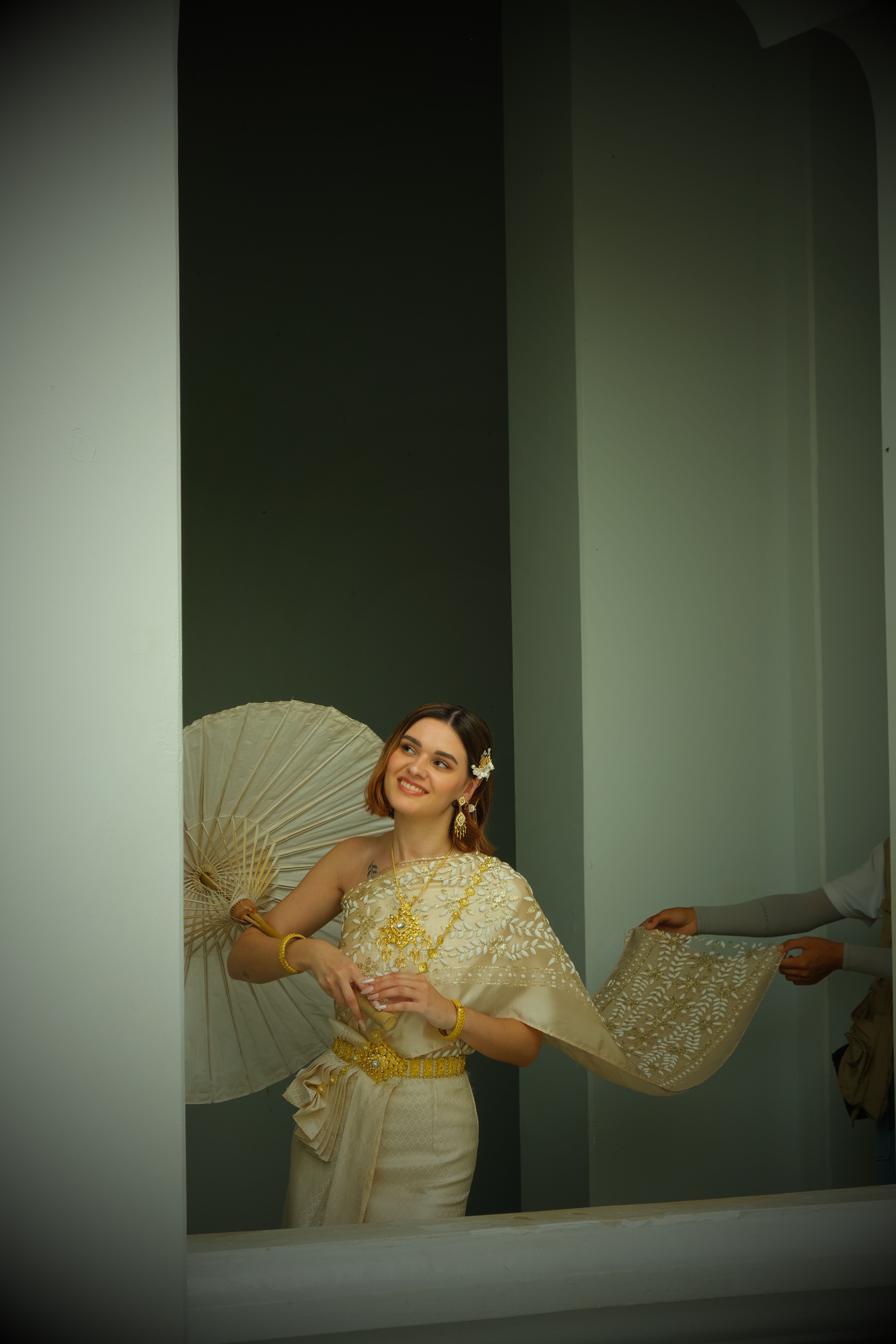 Elegant Woman in Traditional Attire Indoors · Free Stock Photo