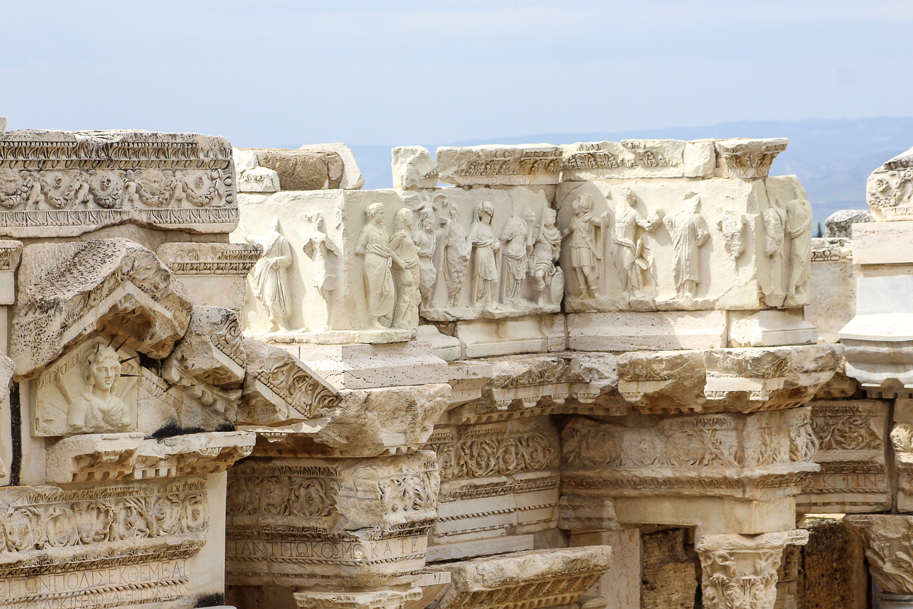 Ancient Roman Ruins with Intricate Carvings · Free Stock Photo