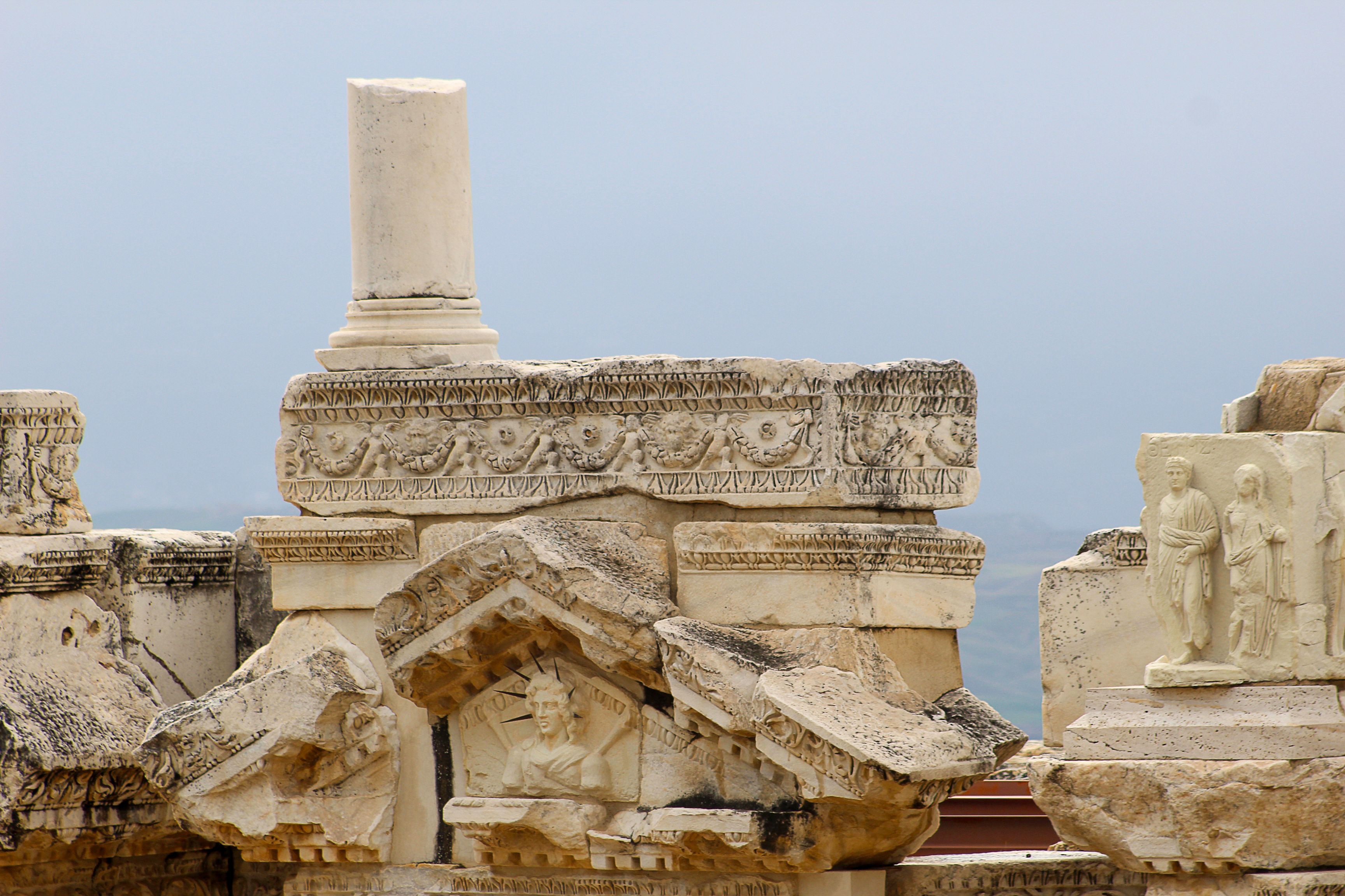 Ancient Roman Ruins with Intricate Stone Carvings · Free Stock Photo