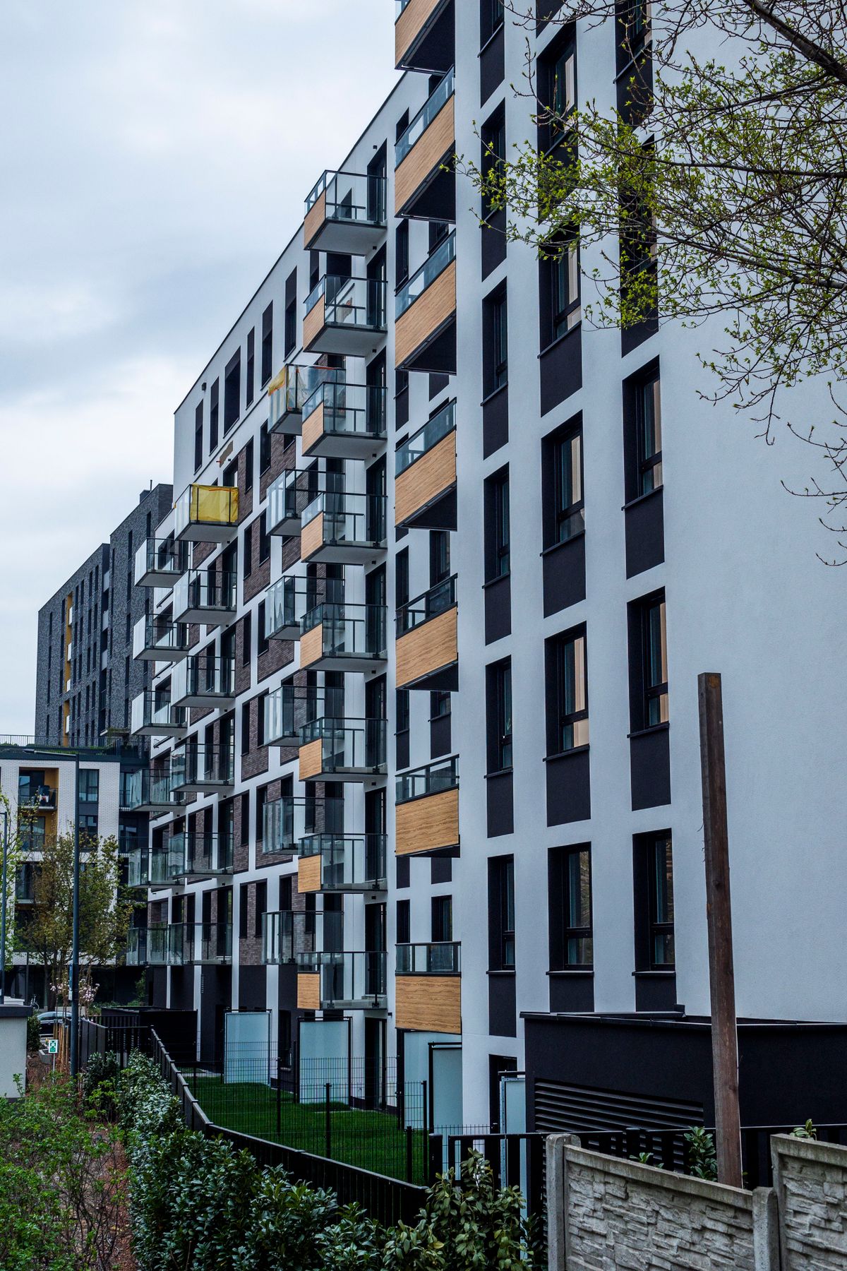 Modern apartment building exterior