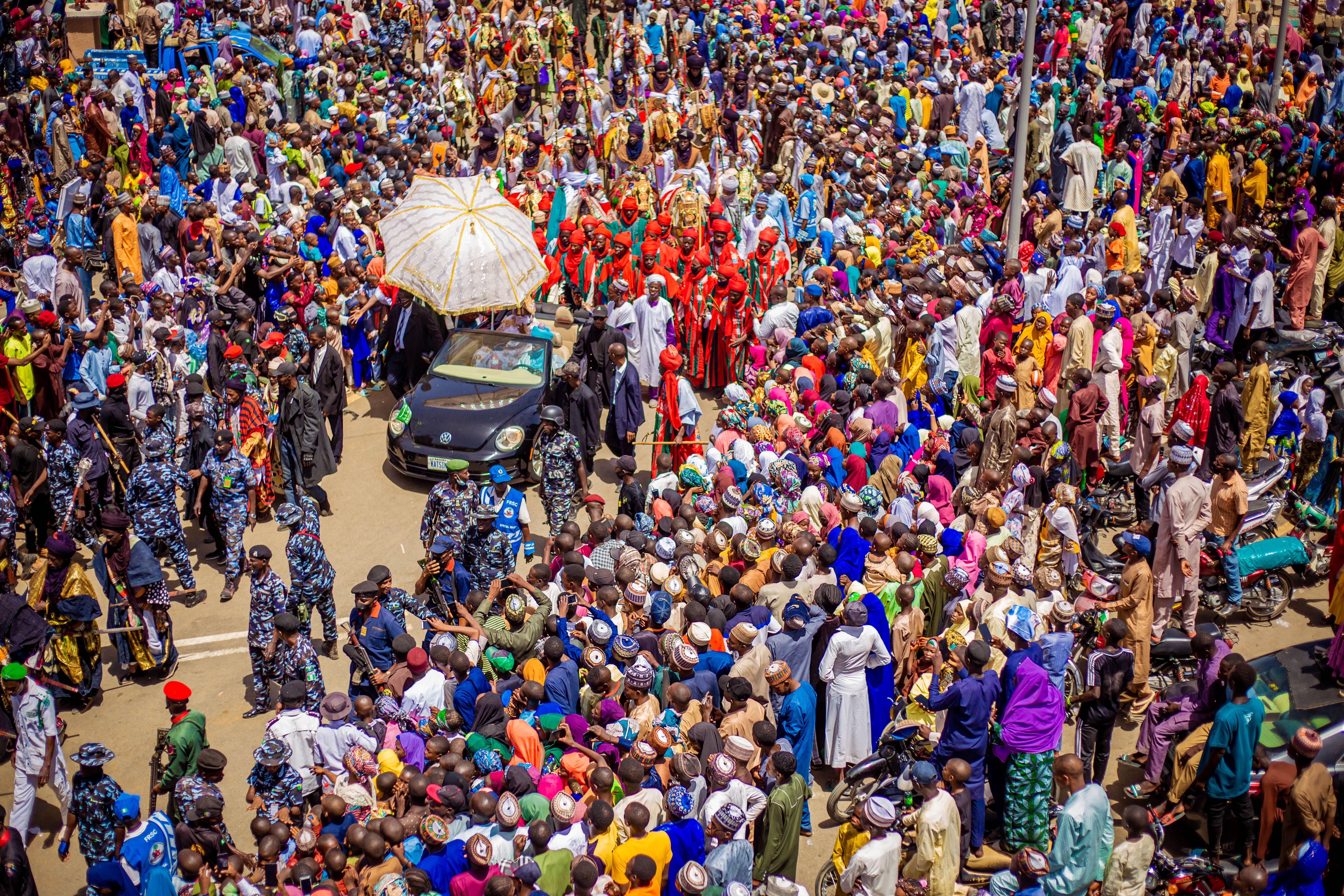 Vibrant Cultural Parade with a Large Crowd · Free Stock Photo