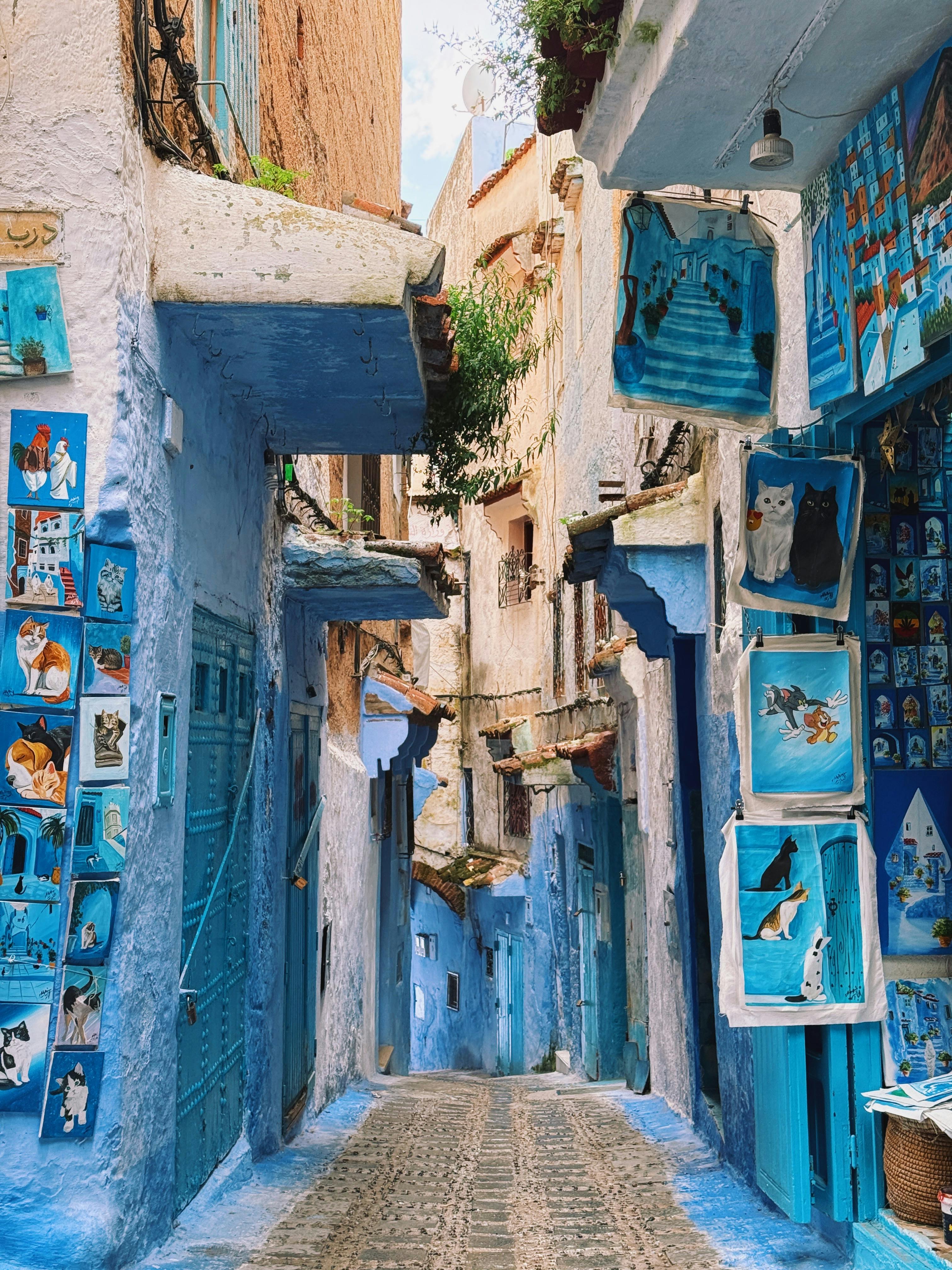 Local artisan shop with crafts in Chefchaouen