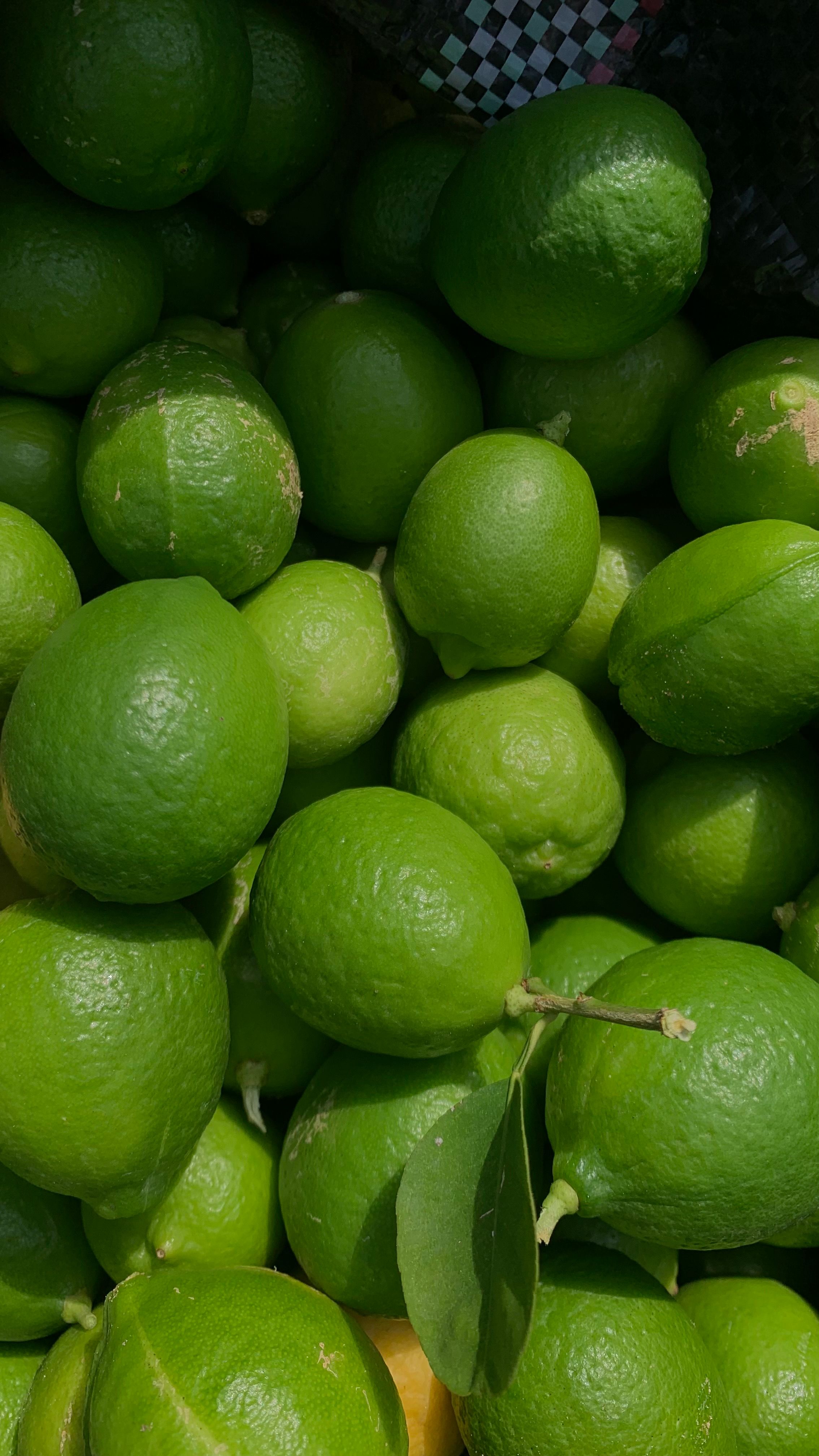 A vibrant close-up shot of fresh green limes, ideal for culinary and tropical-themed content.