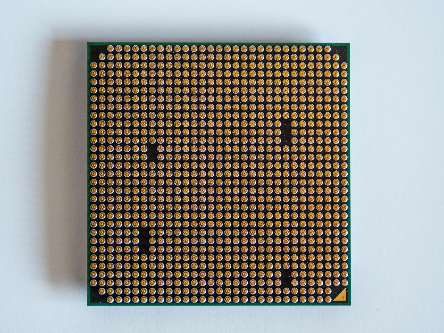 close de um wafer de silício usado na fabricação de chips