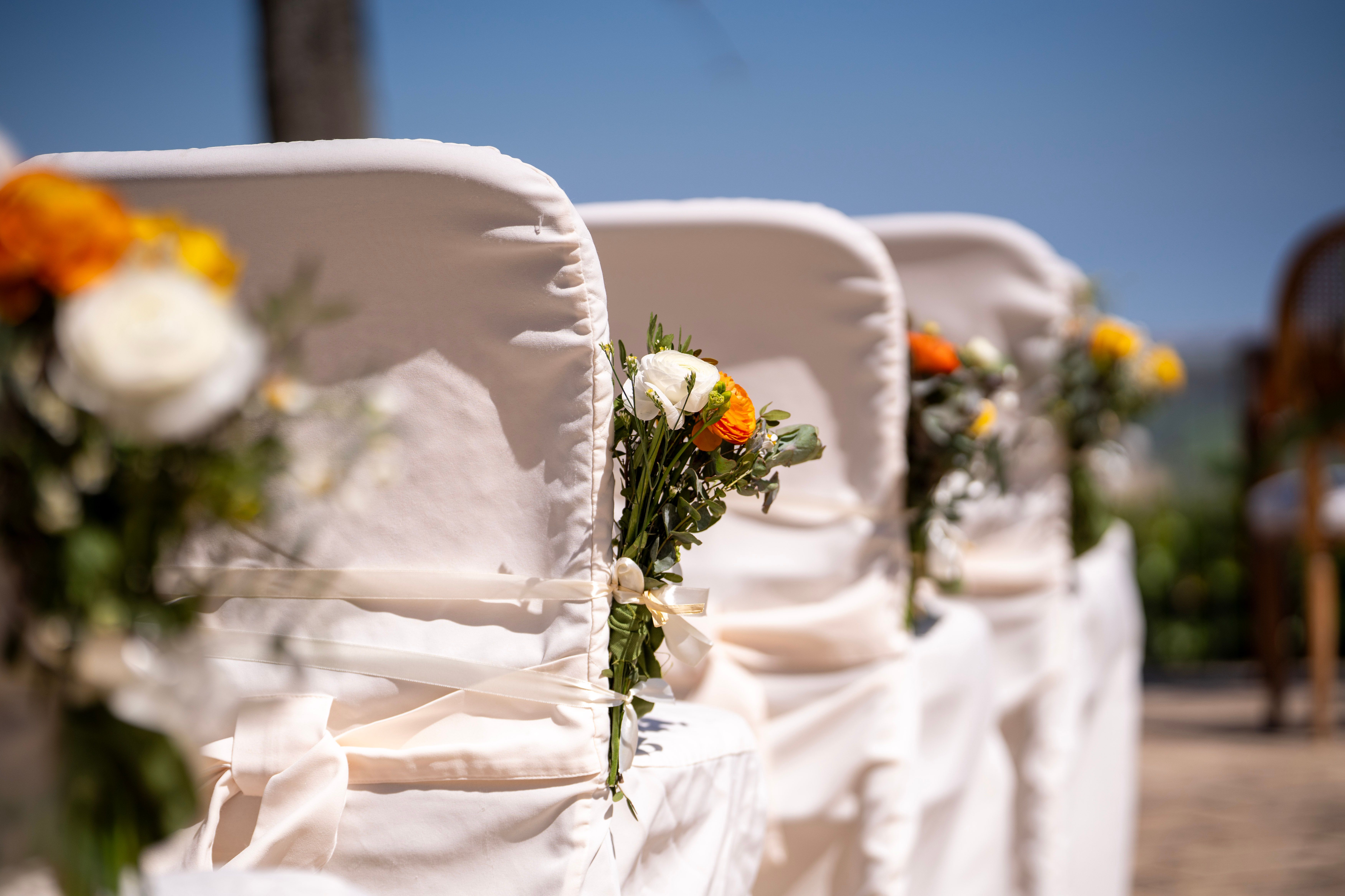 Elegant Outdoor Wedding Chair Decorations · Free Stock Photo