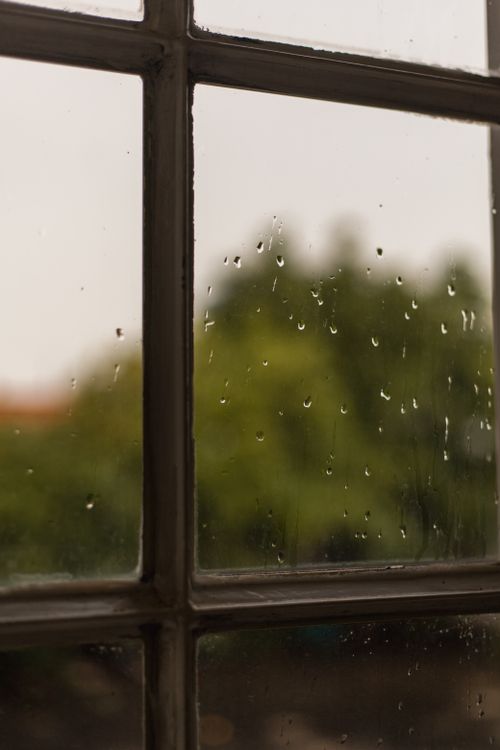 Rainy Day View Through a Window Glass Pane · Free Stock Photo