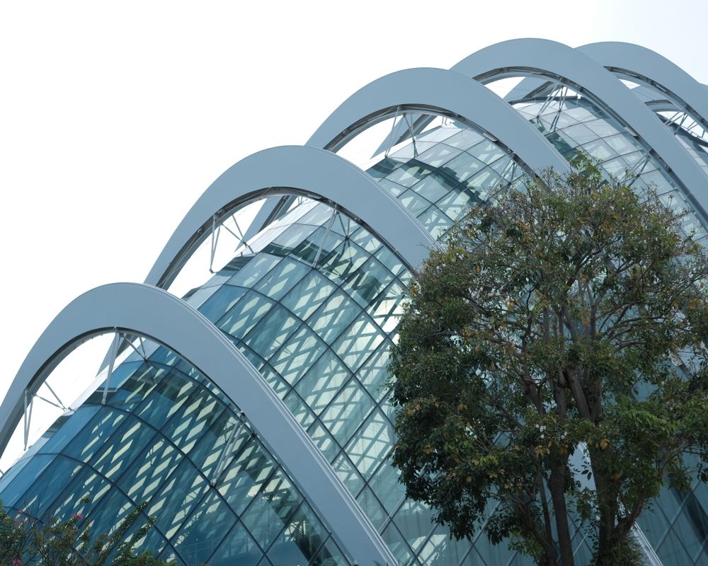 Modern glass and steel architecture representing responsible business