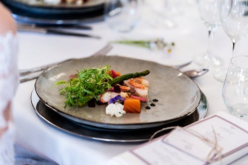 Vegetable Salad on Ceramic Plate