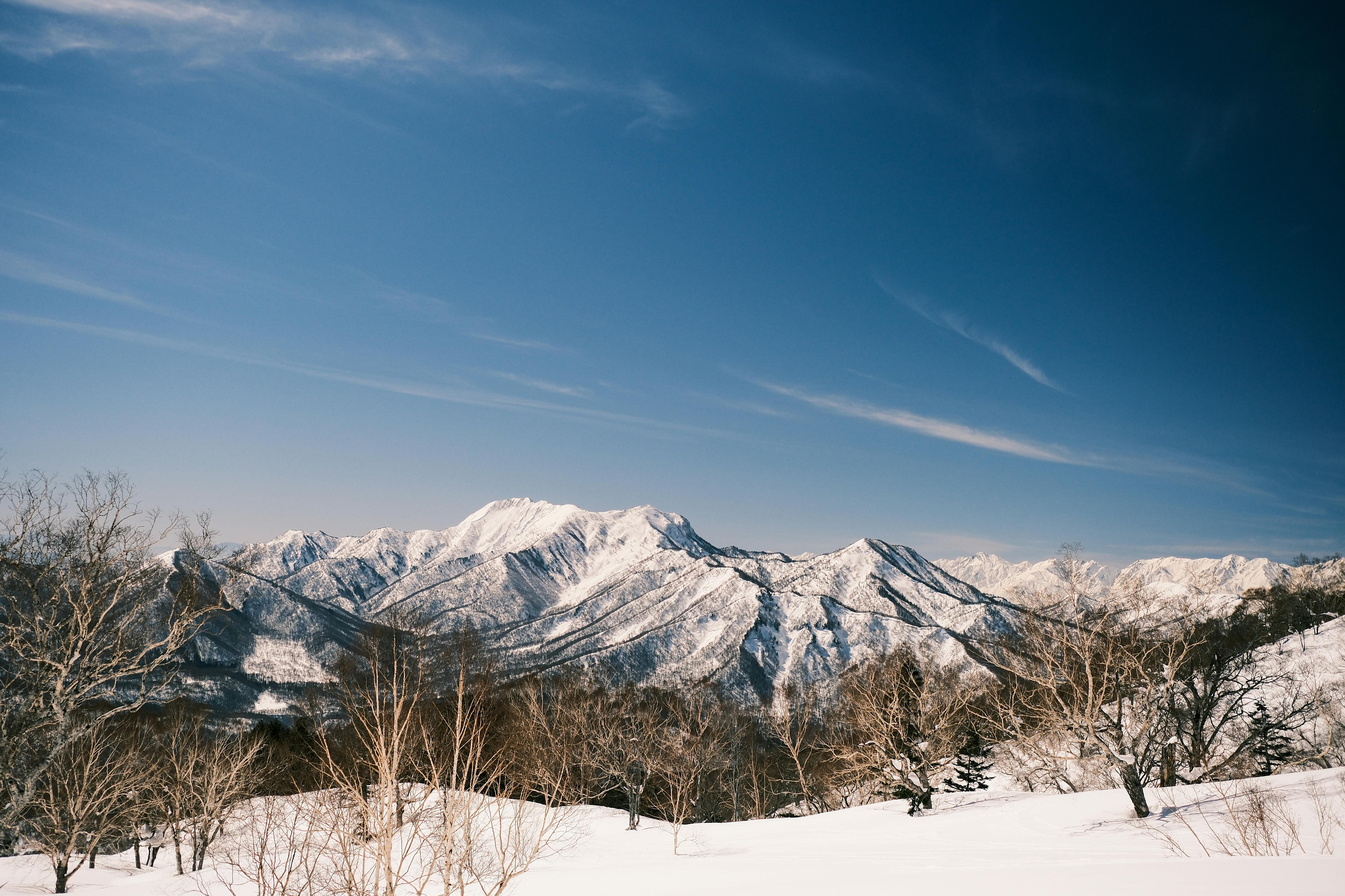 Snowy Japanese Alps on a Clear Winter Day · Free Stock Photo, image size:6240x4160