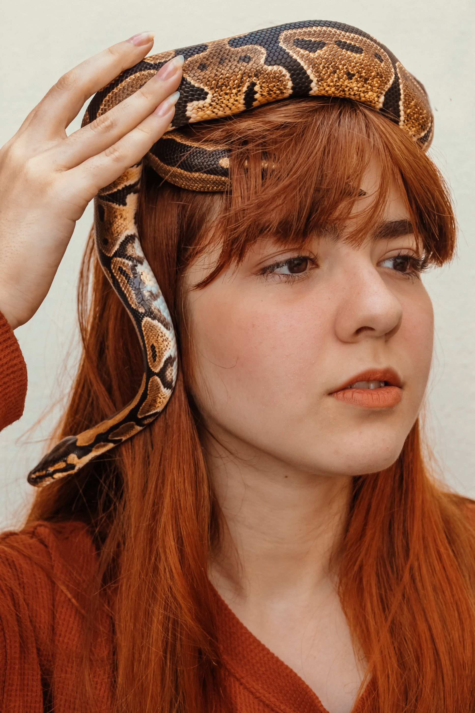 Femme Avec Serpent Sur La Tete