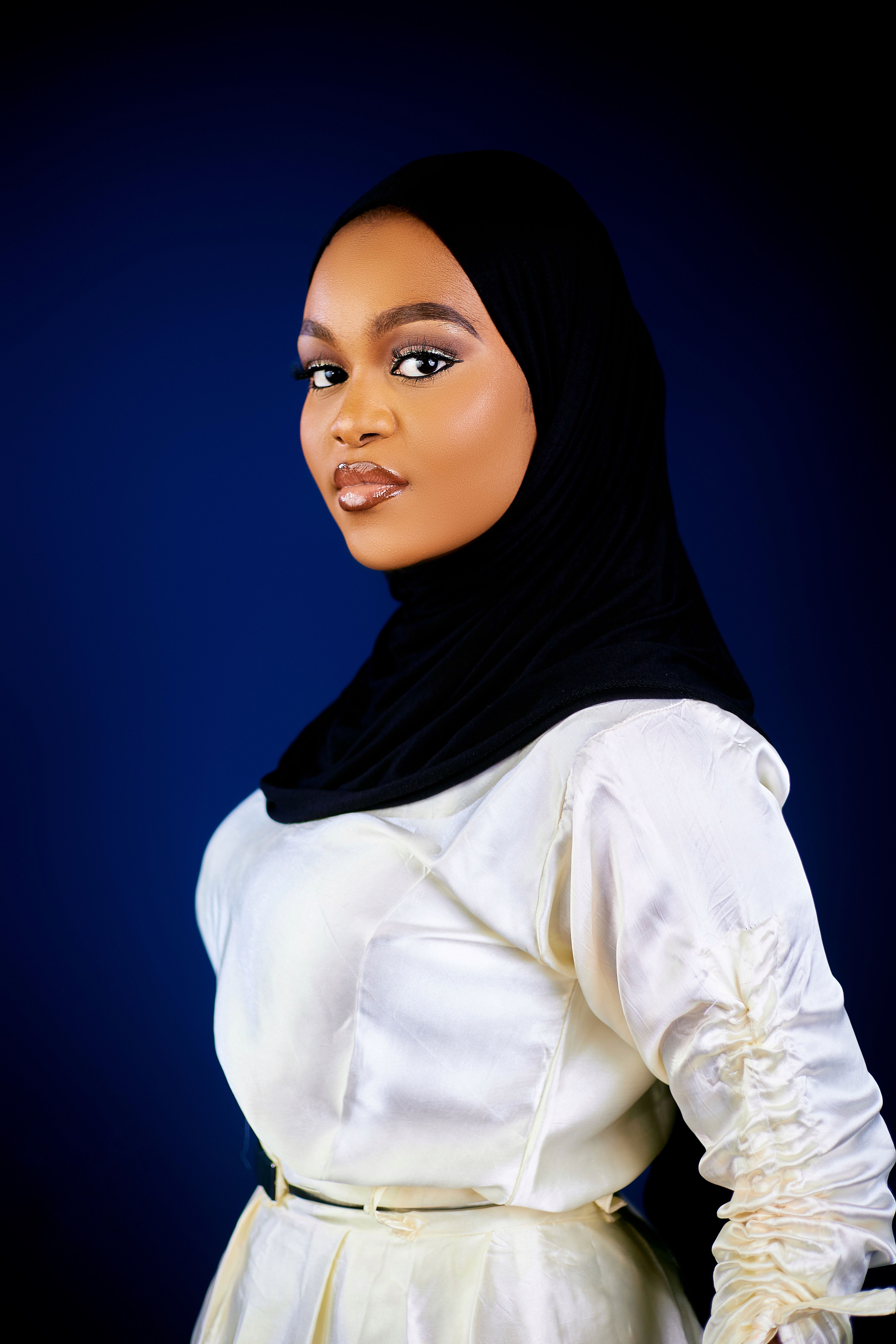 Modern Portrait of Woman in Black Hijab · Free Stock Photo