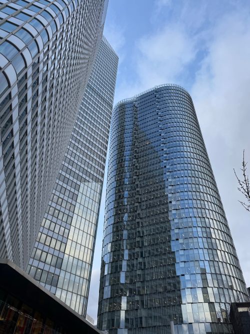 Free Stunning view of modern skyscrapers at La Défense, Paris's business district. Stock Photo