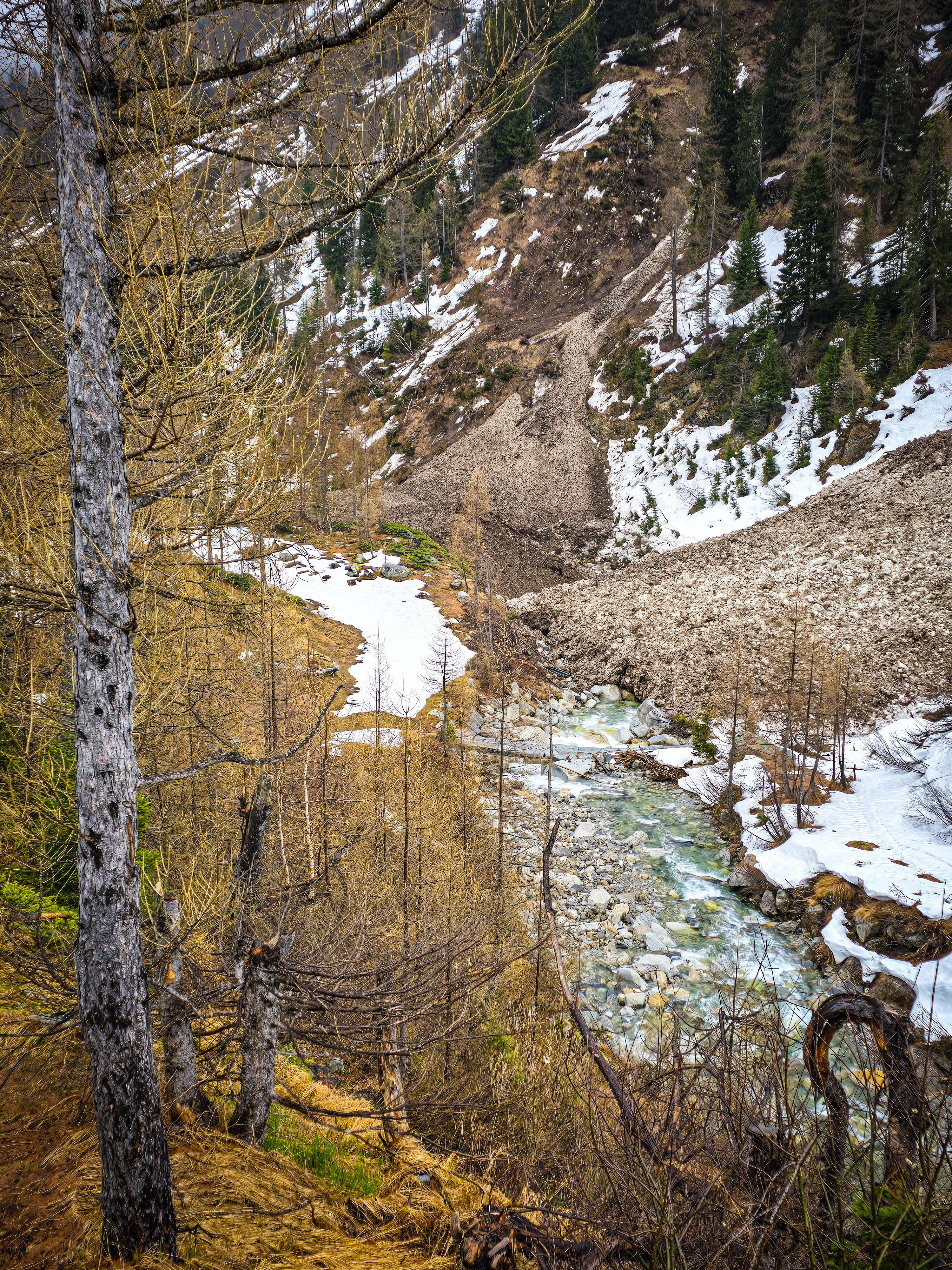 Mountain Stream in Early Spring Thaw · Free Stock Photo