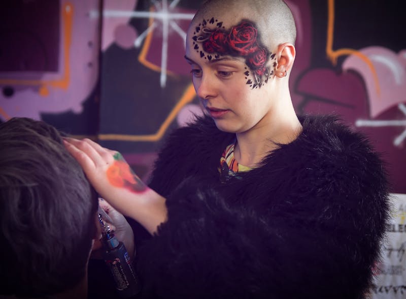 Beautiful rose design tattoo cover-up