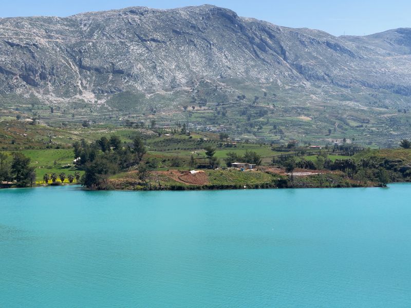 Oymapinar Dam turquoise water