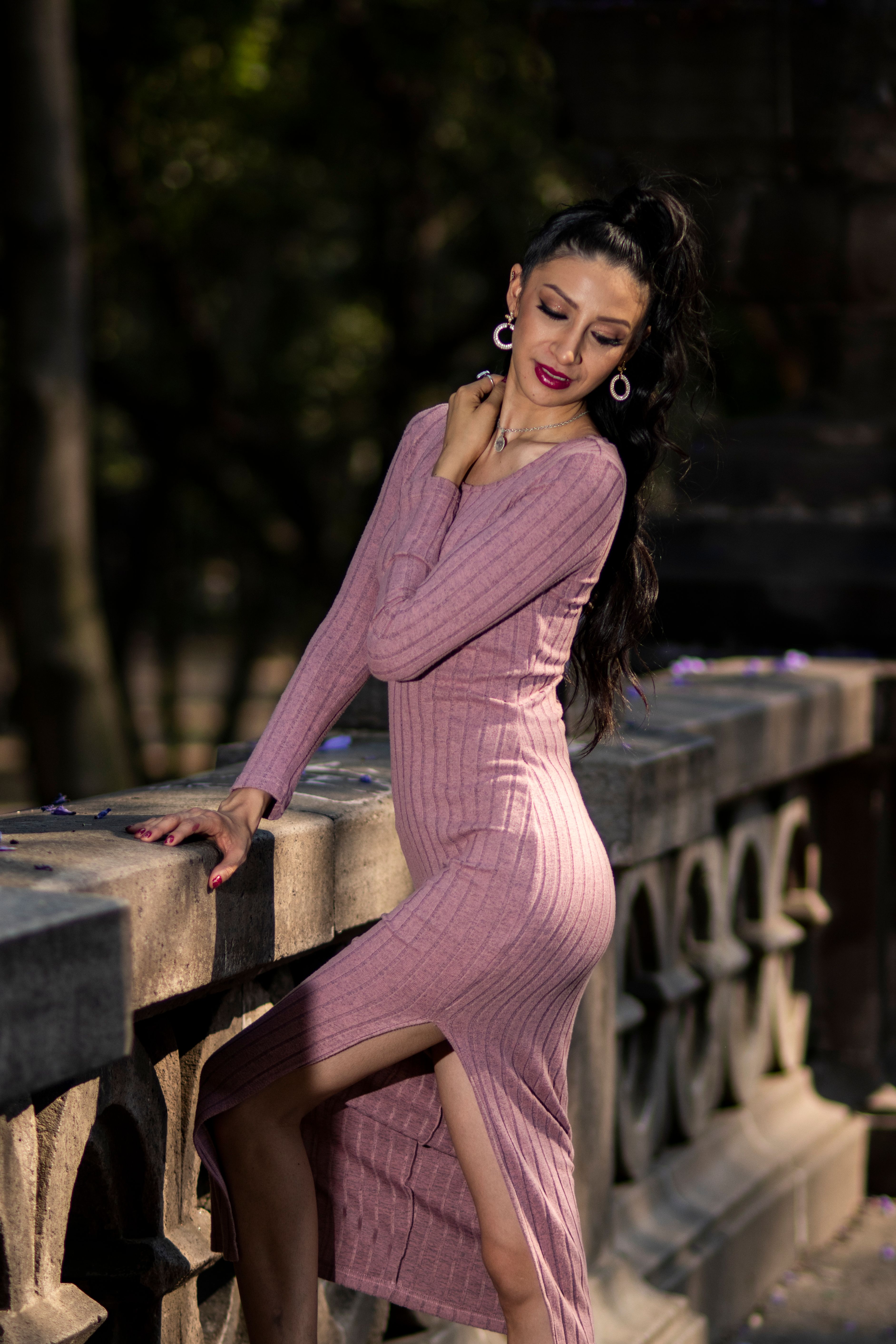 Vestido Midi Canelado