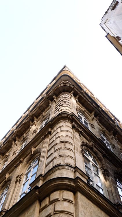Corner View of Historic European Building · Free Stock Photo