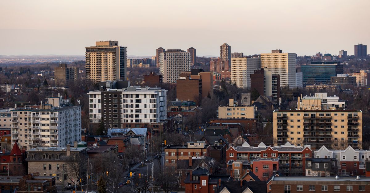 Condo construction near Toronto transit reflecting land value and new housing supply