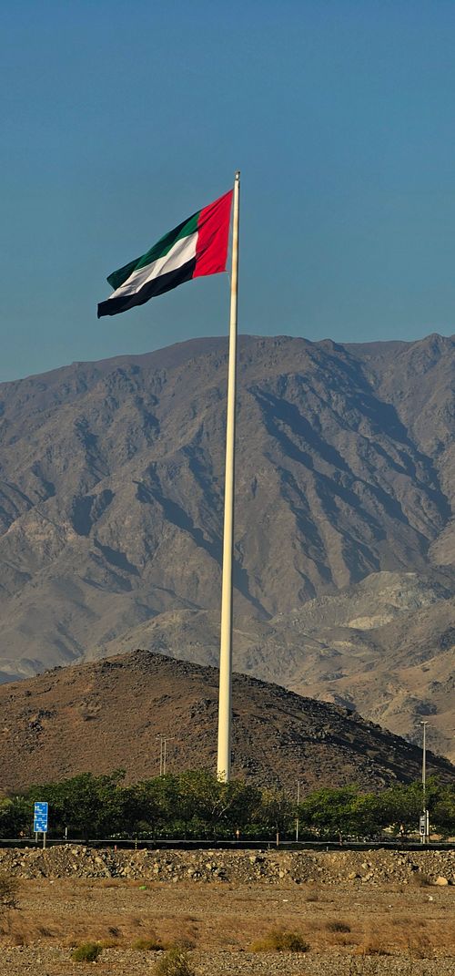 Free National Flag of United Arab Emirates  Stock Photo