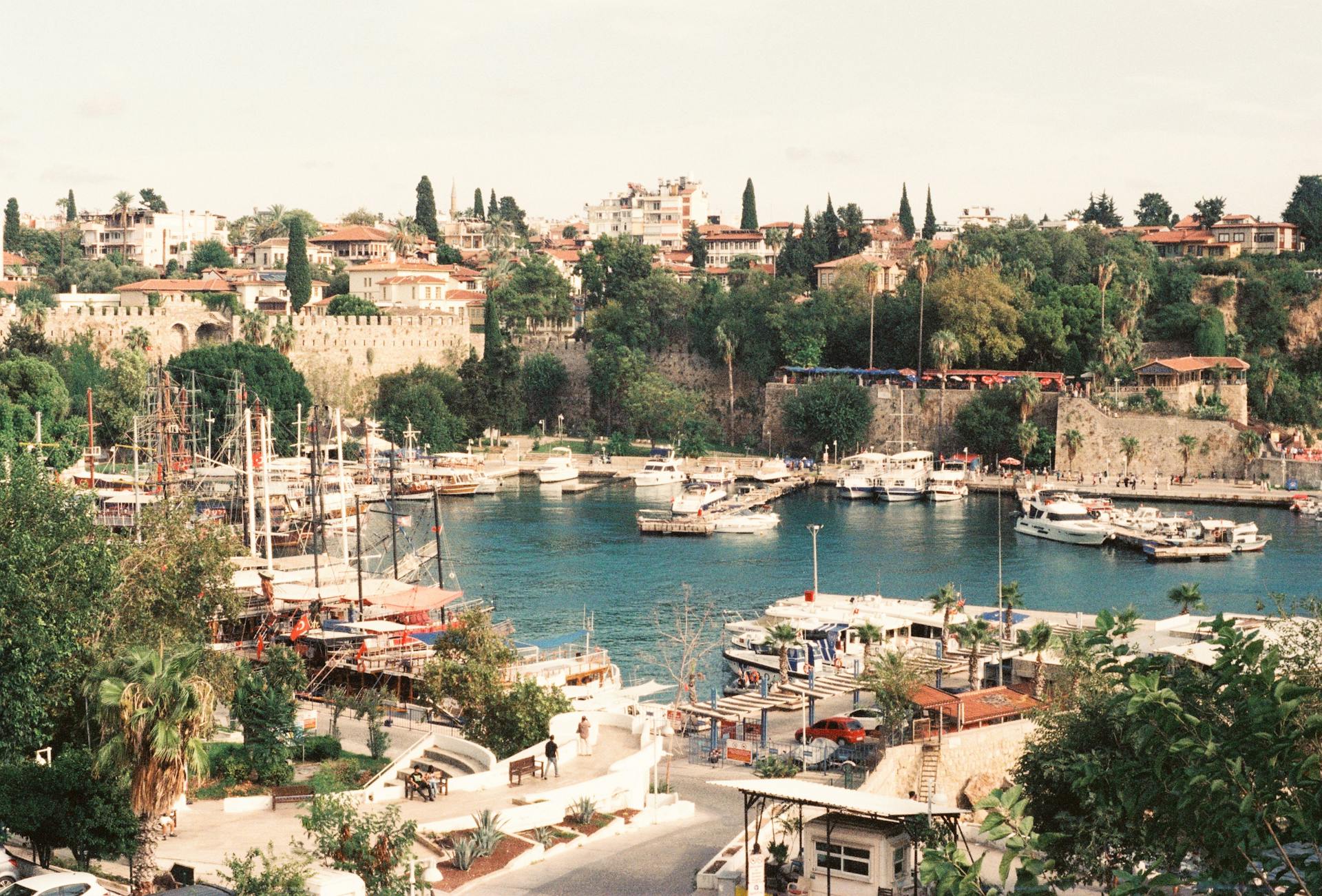 view of kaleici yacht harbour
