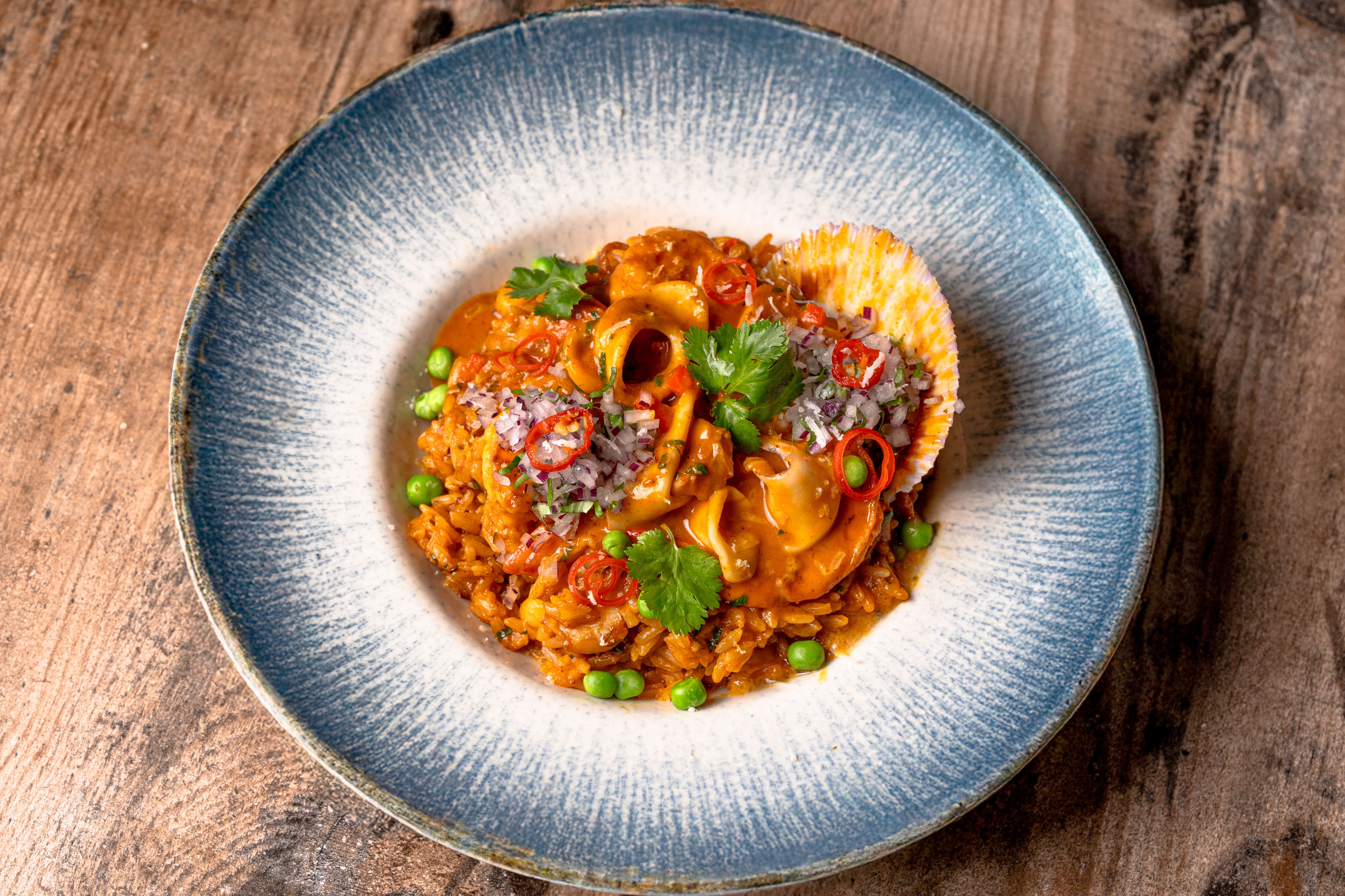 Sizzling Risotto with Crispy Shallots