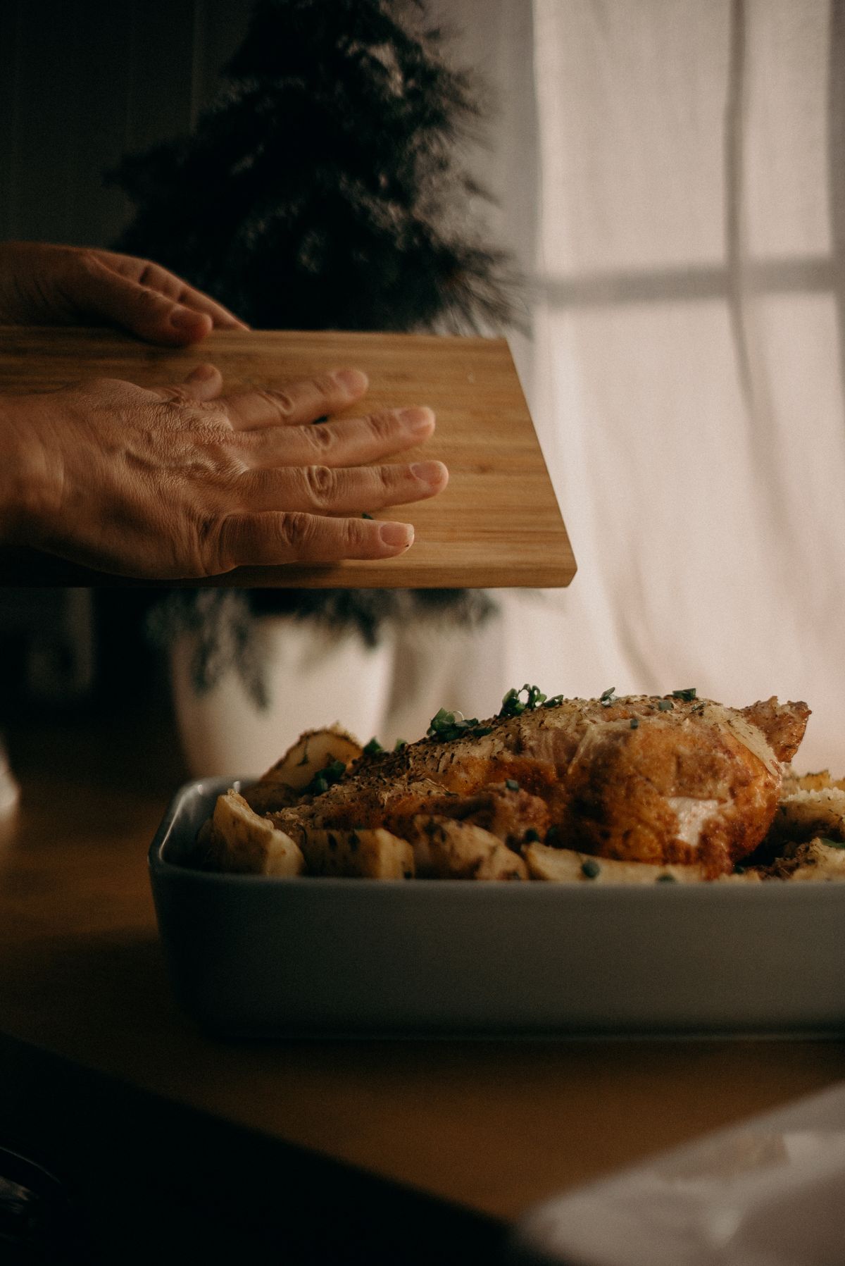Pollo al horno con papas