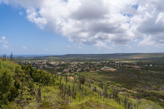 Explorez le paysage verdoyant et luxuriant et la ligne d'horizon de Bonaire dans les Caraïbes.
