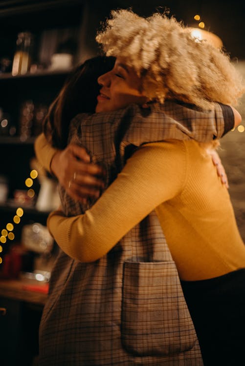 Free Two Person Hugging Photograph Stock Photo