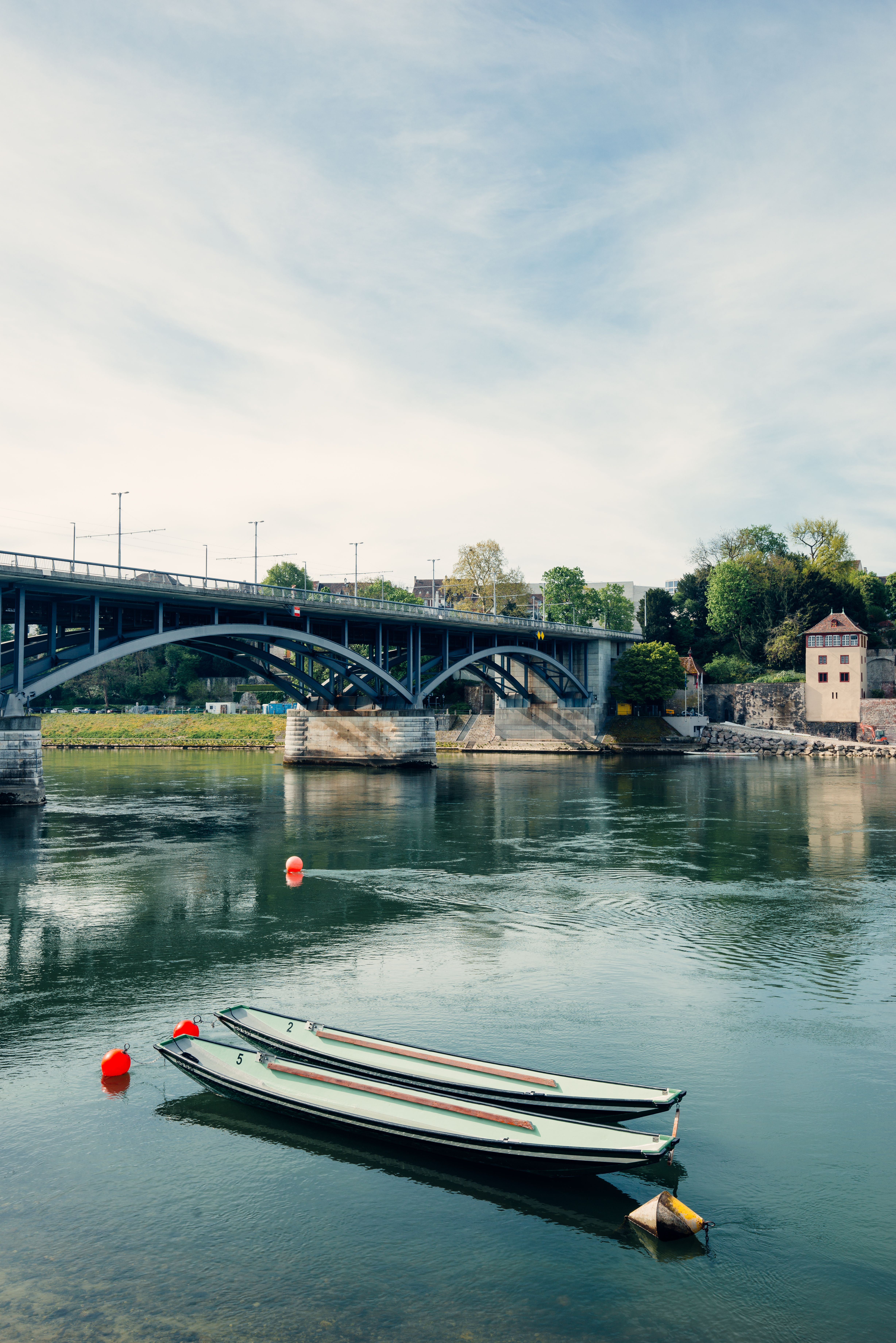 Scenic Bridge Over Rhine River in Basel · Free Stock Photo
