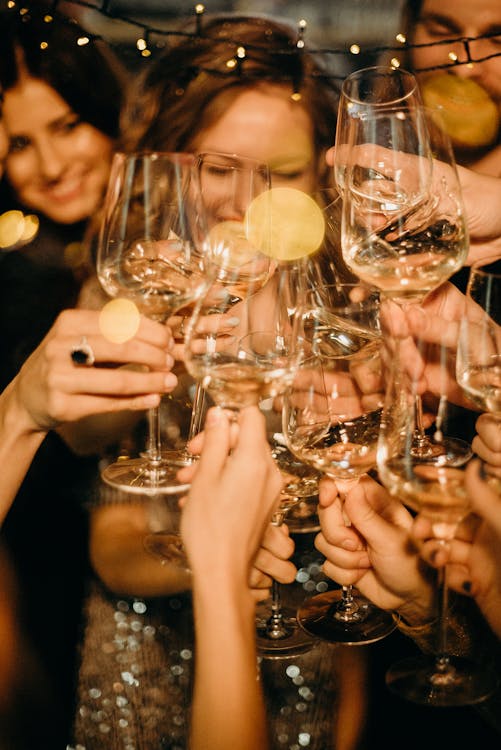 Free People Doing Cheers Stock Photo