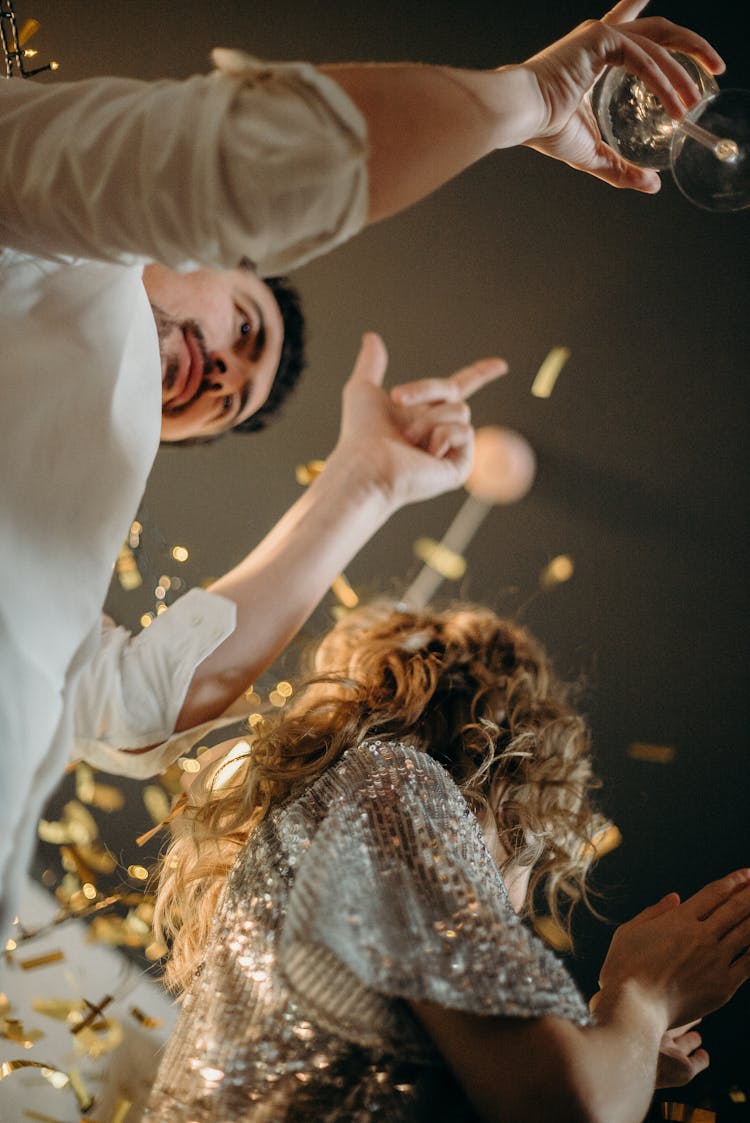 Man And Woman Celebrating