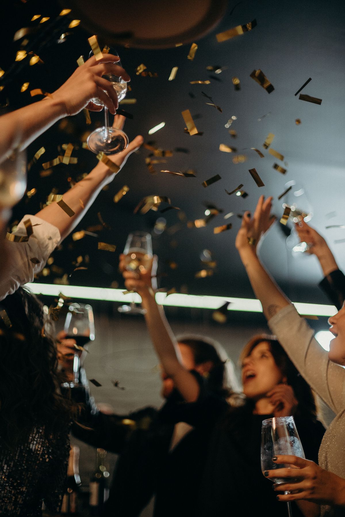 Guests celebrating together at a festive party