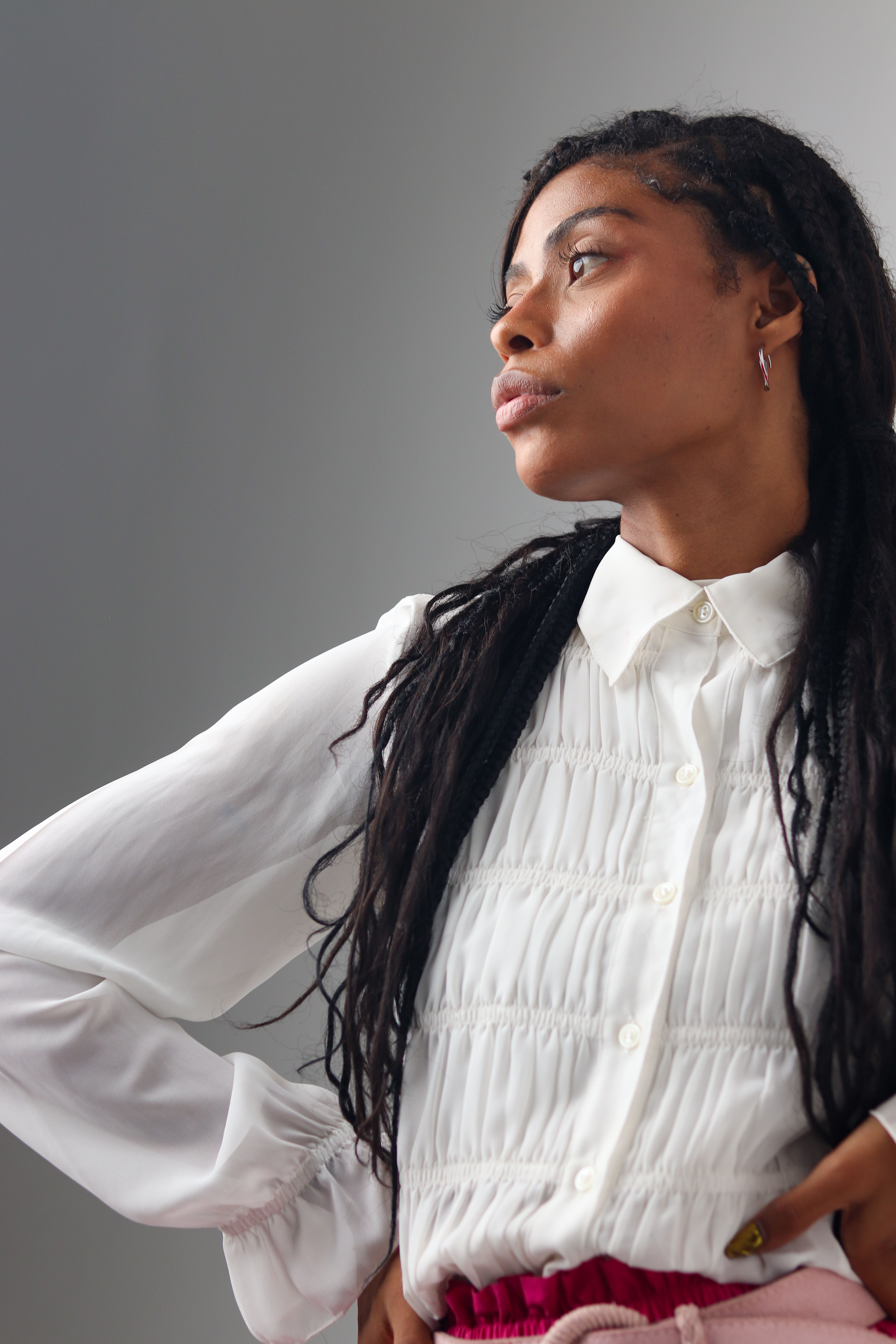 elegant white blouse