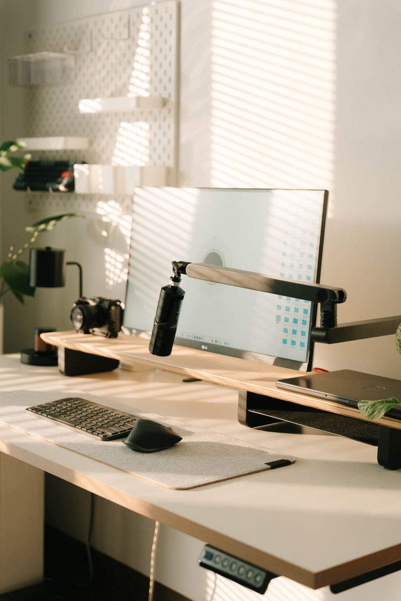 Minimalist Home Office Desk with Modern Setup · Free Stock Photo