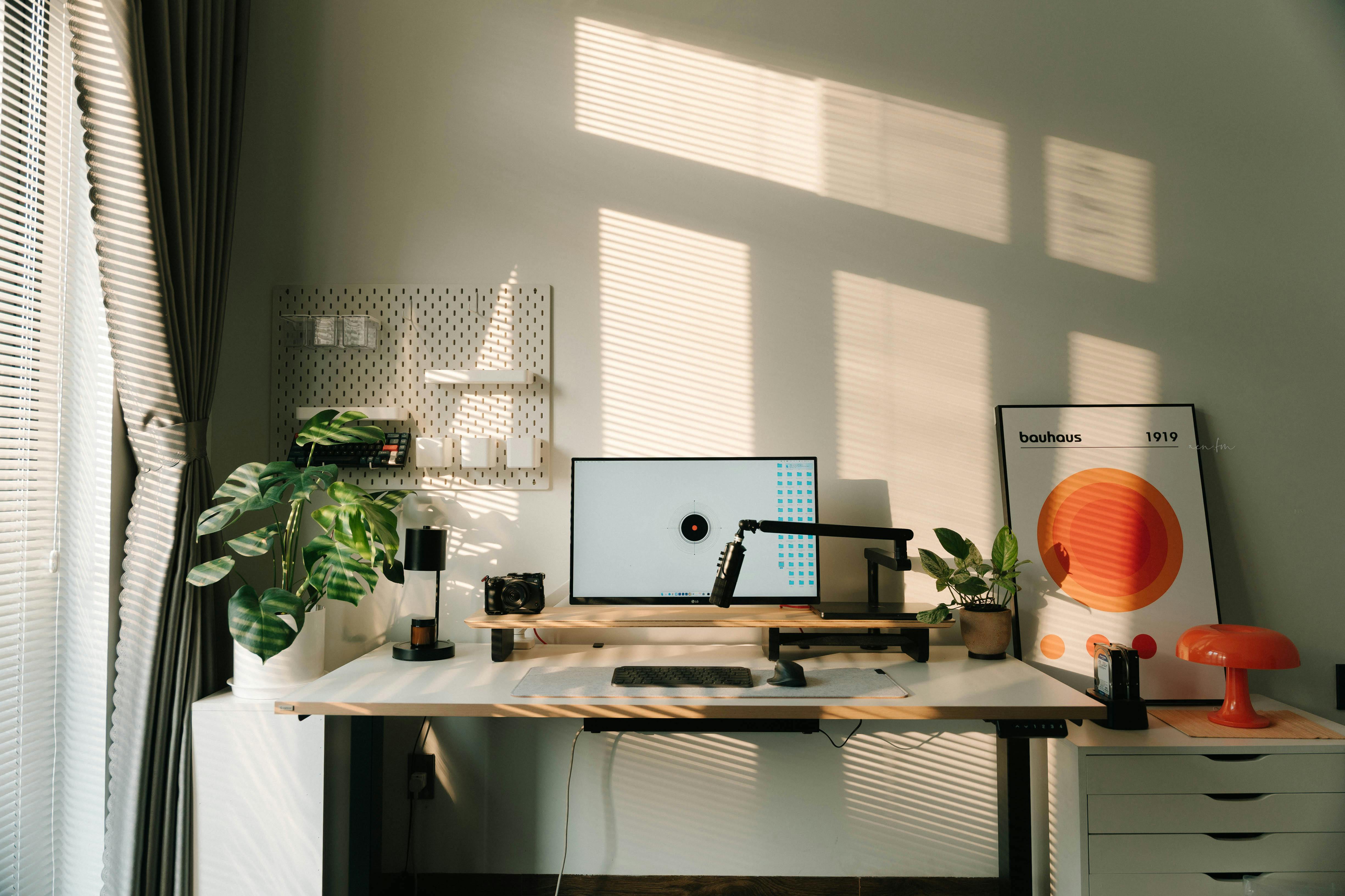 morning work setup natural light lifestyle photo 2