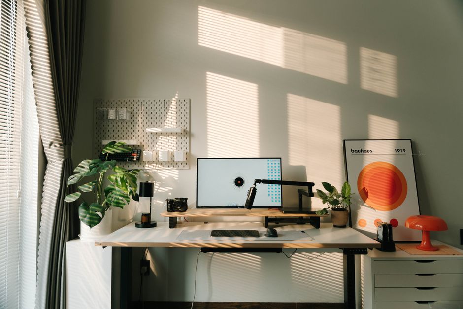 morning work setup natural light lifestyle photo 2