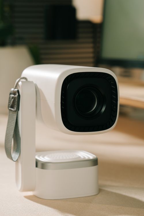 Video Camera Desktop Modern White Desktop Camera for Video Conferencing · Free Stock Photo